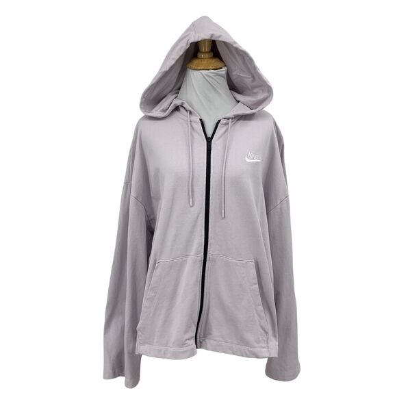 Nike Hoodie Womens Extra Large Princess Loose Full Zip Sportswear Pockets Jacket - Picture 1 of 12
